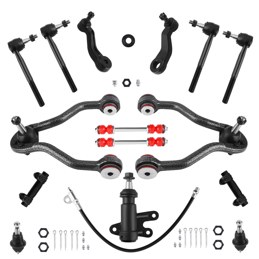 15x Front Upper Control Arms Ball Joint Sway Bar compatible for Chevy GMC K1500 compatible for Tahoe Yukon