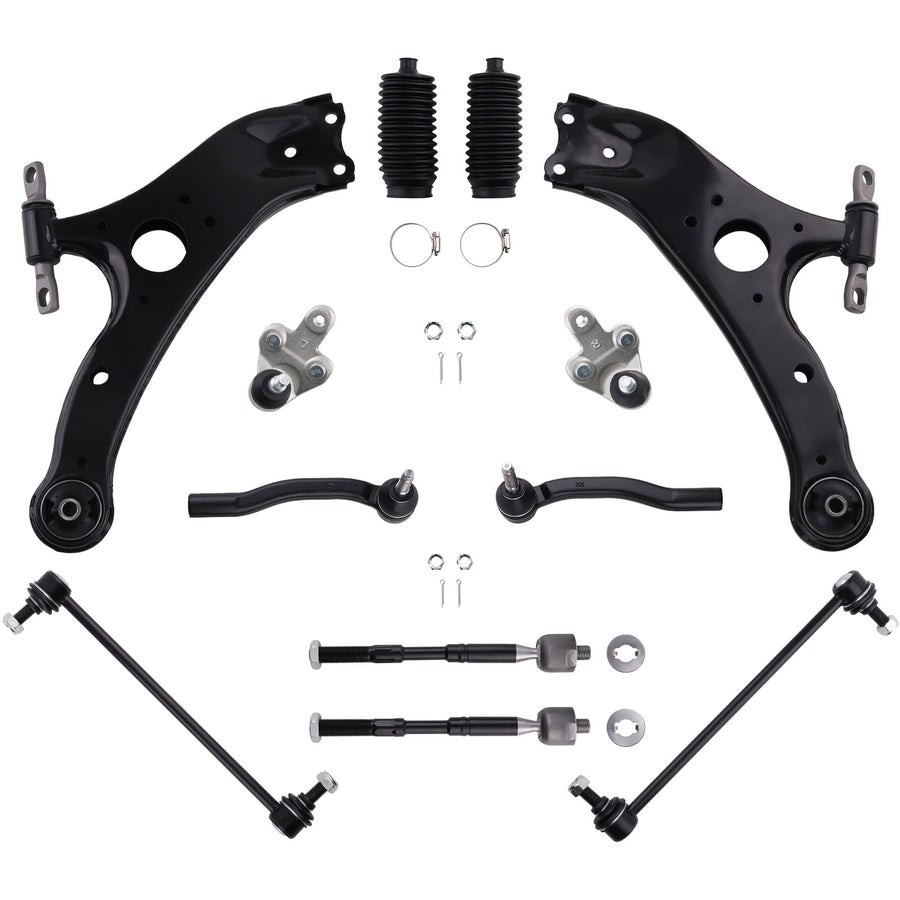 10x Steering Suspension Kit Front Lower Control Arm for 2011-2020 compatible for Toyota Sienna