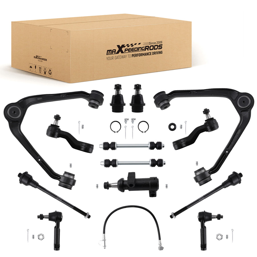 13x Front Upper Control Arm Sway Bar Tierod compatible for Chevy Silverado GMC Sierra 1500