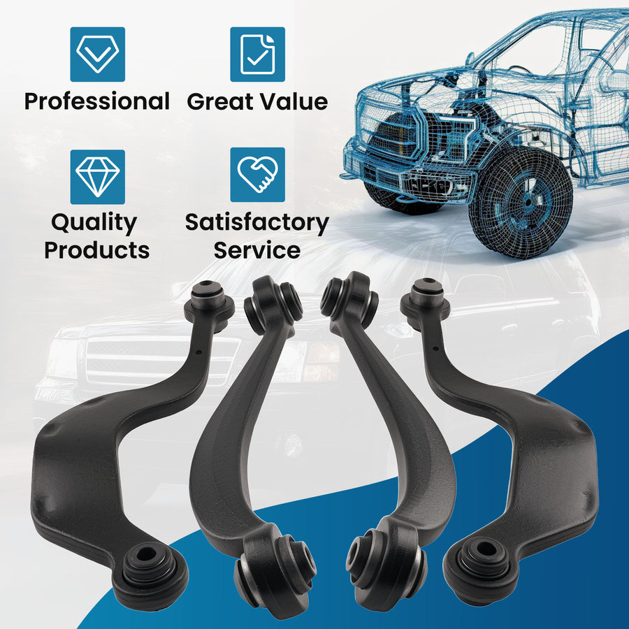 4x Rear Upper Control Arms for 2009-2017 compatible for Chevy Traverse 2008-2017 compatible for Buick Enclave