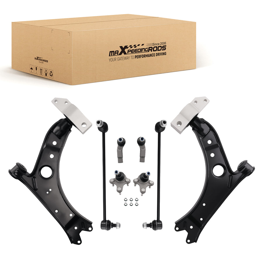Control Arm Sway Bar Link Kit compatible for Volkswagen Golf/GTI 2007-2014 8PCS