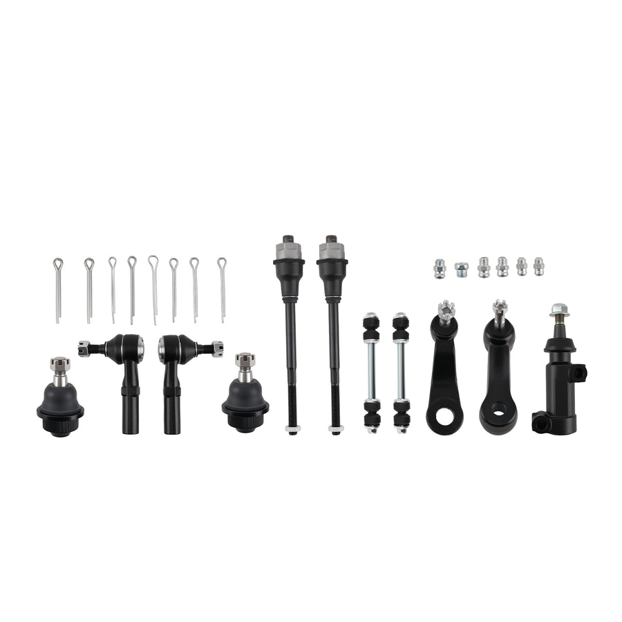 13x Front Upper Control Arms Tierods compatible for Chevy Silverado GMC Sierra 3500 2500 HD