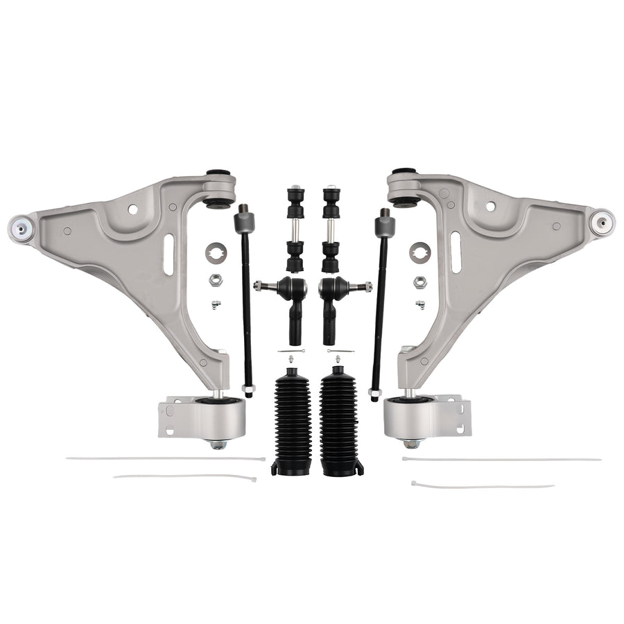 10x Front Lower Control Arms Tie Rods for 2006 2007-2011 compatible for Cadillac DTS Lucerne