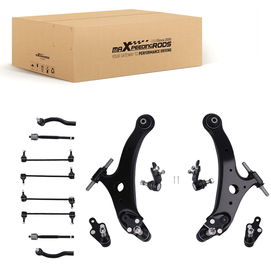 12 Pcs Front Lower Control Arm with Ball Joint compatible for Toyota Camry 2007 - 2011
