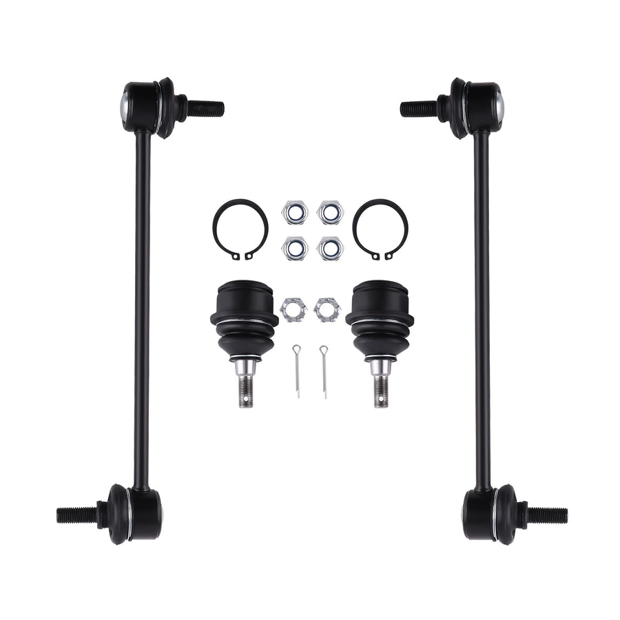 AWD Front Lower Control Arms Ball Joints + Sway Bars for 2014-2018 compatible for Jeep Cherokee