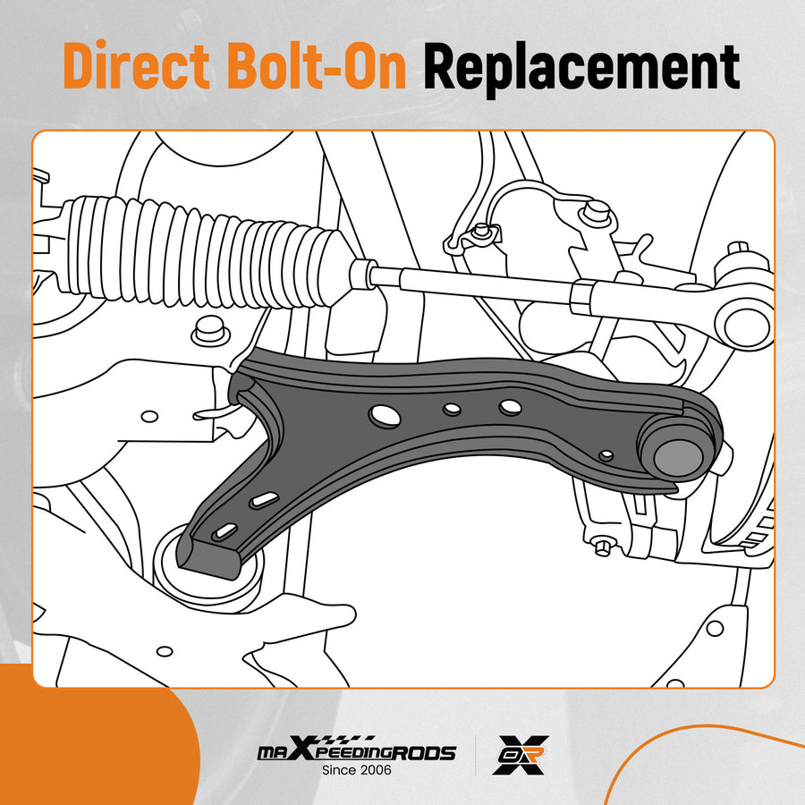 1x Front Driver Left Lower Control Arm for 2013 - 2015 compatible for Honda Civic MS601100
