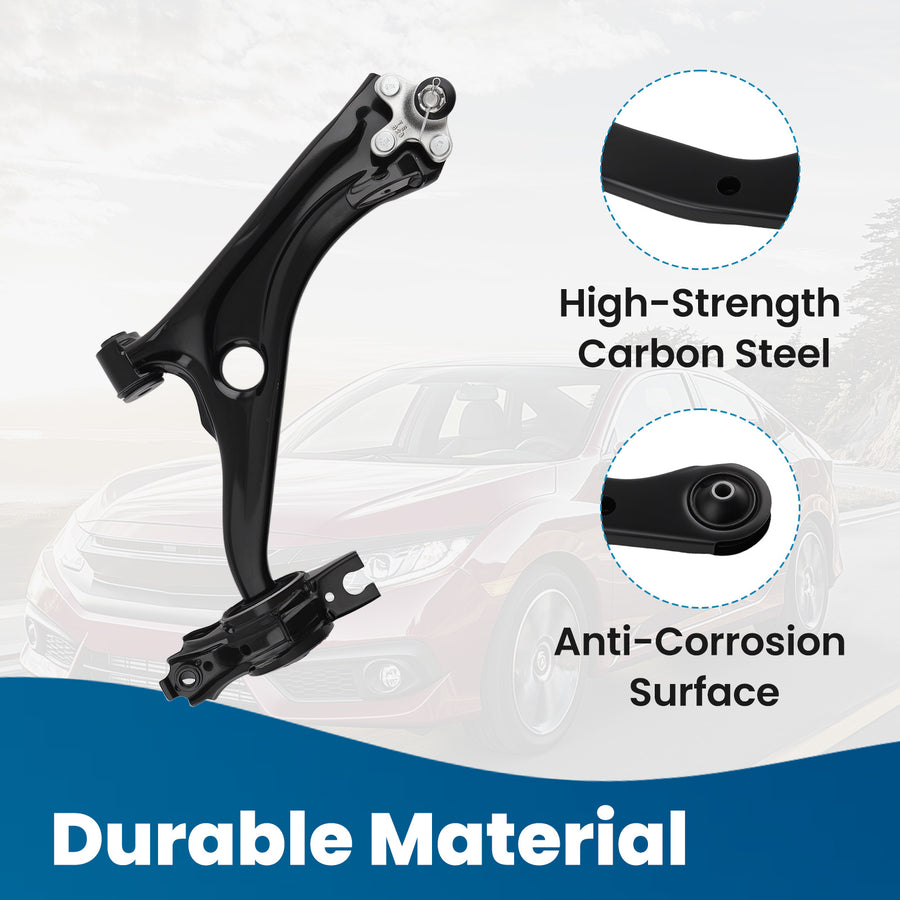 Front Right Lower Control Arm w/ Ball Joint For 2016-2021 compatible for Honda Civic EX Sedan