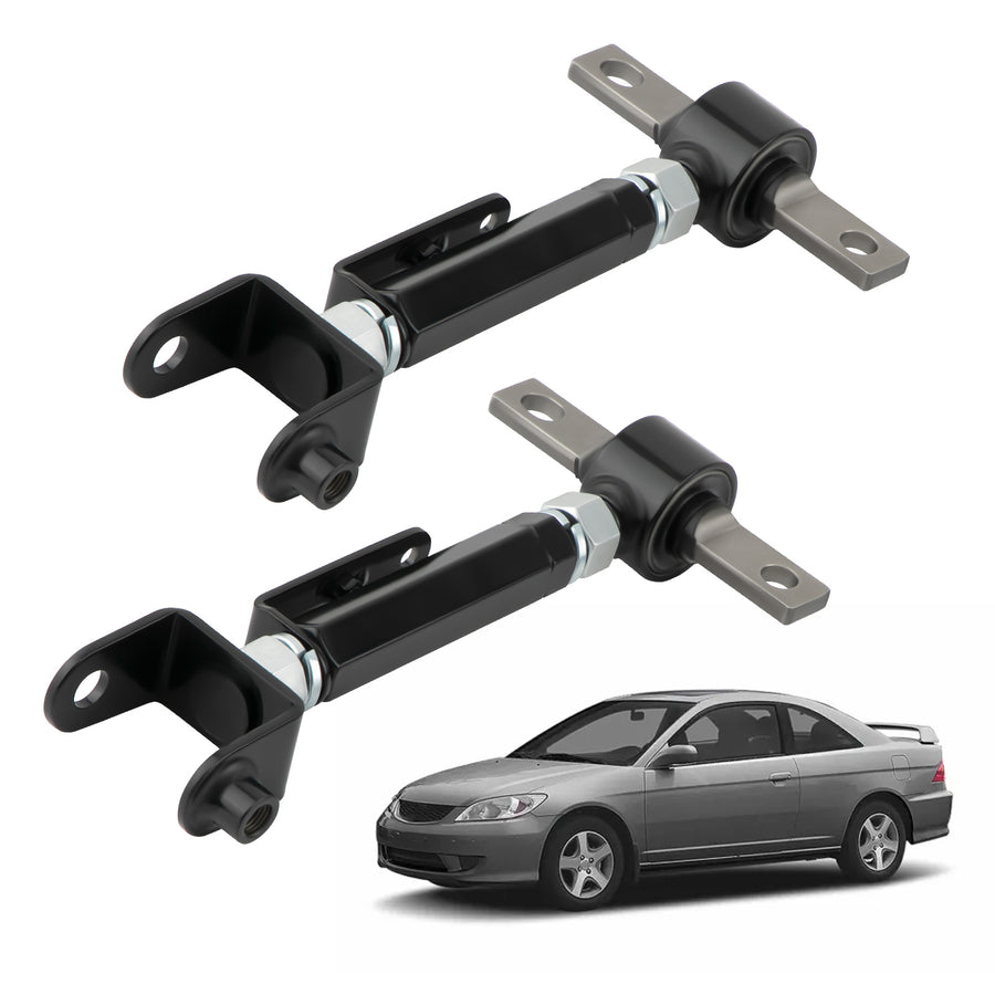 Pair Adjustable Rear Camber Control Arms compatible for Honda Civic 01-05 compatible for Acura RSX 02-06