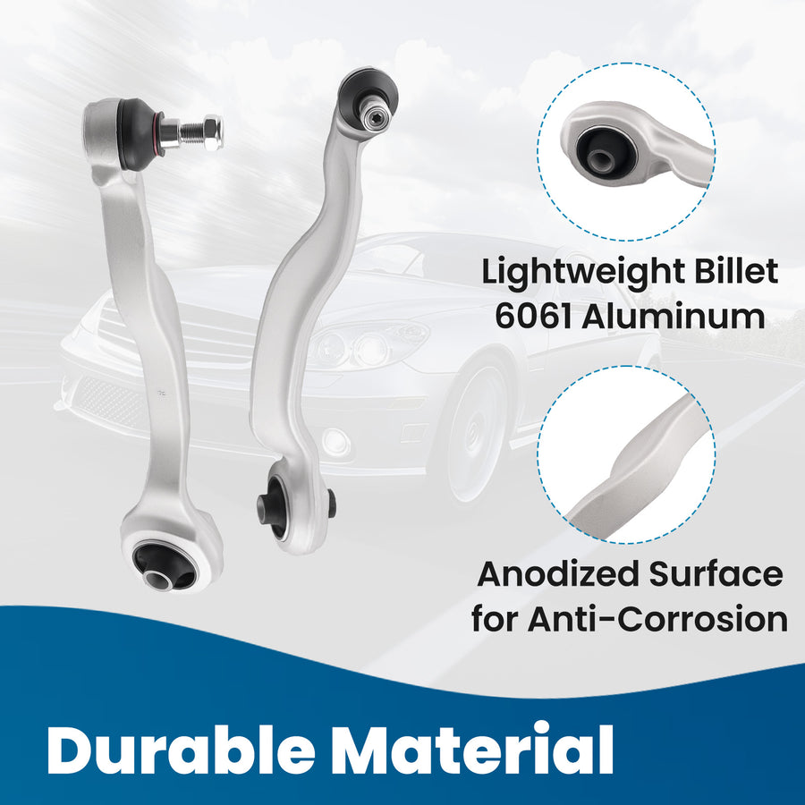 2x Front Lower Control Arm +Ball Joint Kit compatible for Mercedes CL550 S550 07-13 MS26189