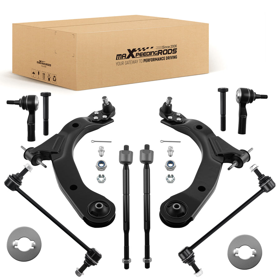 Front Lower Control Arms w/ Sway Bar Tie Rod compatible for Chevy Cobalt HHR compatible for Pontiac G5