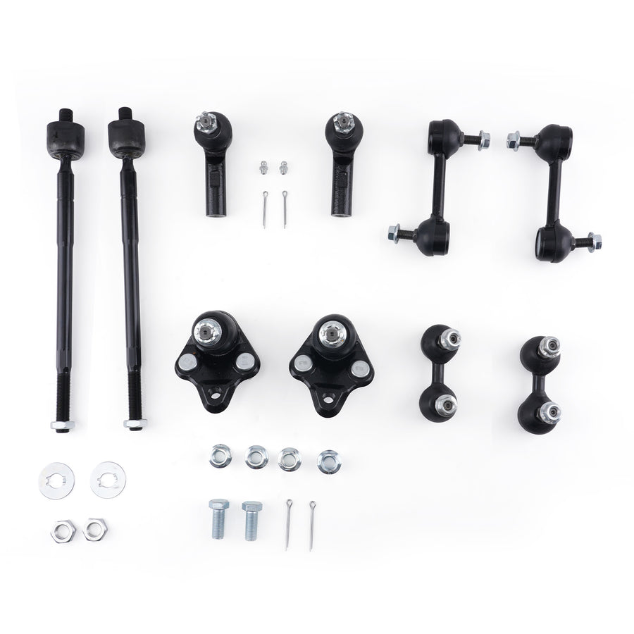 Front Tie Rod End Sway Bar Link Ball Joint compatible for Toyota Corolla 1996-2002 10PCS
