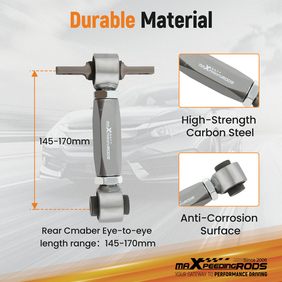 Adjustable Front Rear Upper Camber Arm For 1997-2001 compatible for Honda CR-V CRV Control arms