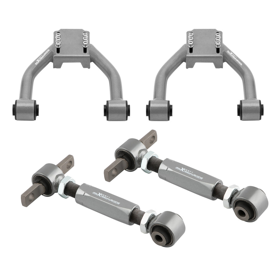 4pcs Adjustable Front Rear Upper Camber Arm Kit Set compatible for Honda CRV CR-V 1997-2001