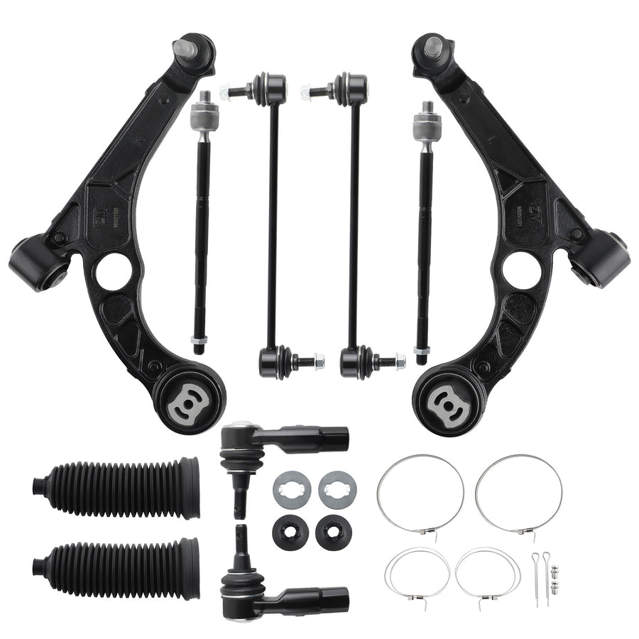 Front Lower Control Arms Sway Bars Tierods compatible for Dodge Dart compatible for Chrysler 200 2015-2017