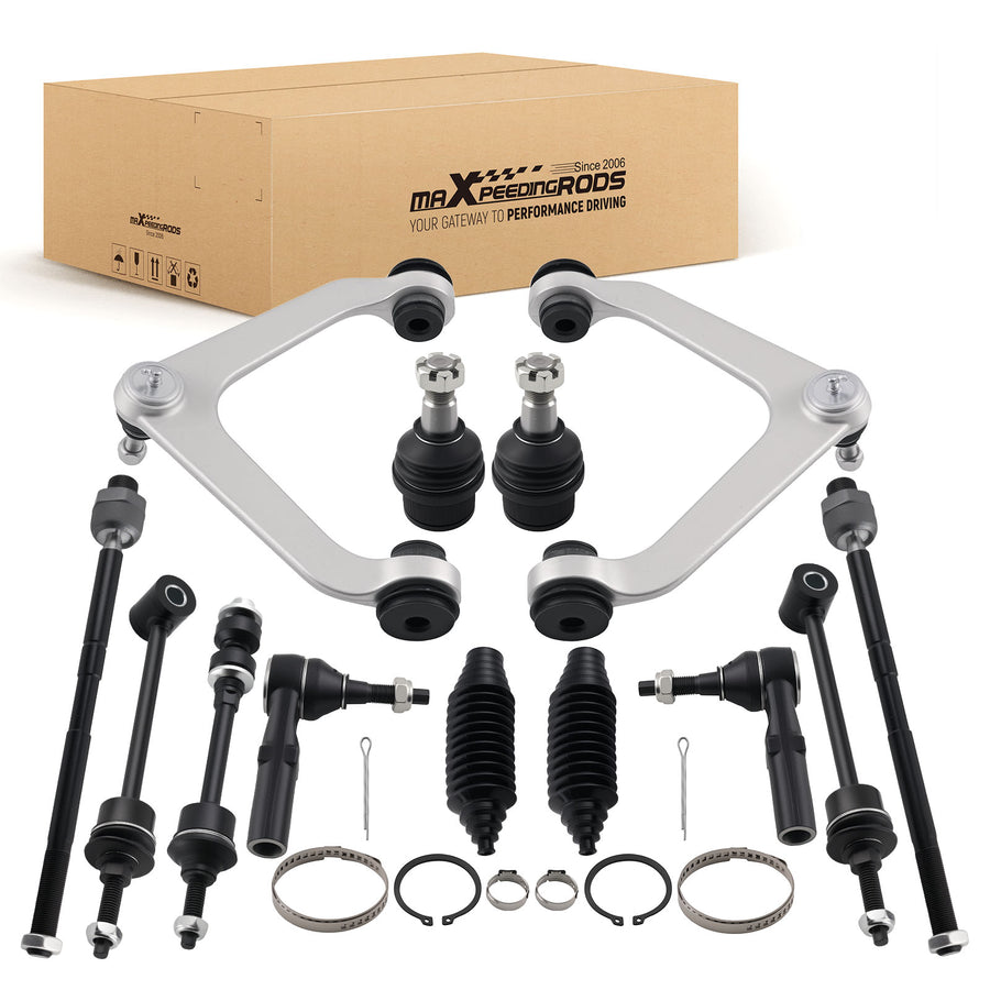Front Rear Aluminium Control Arms Sway Bars Set compatible for Dodge Ram 1500 2500 3500 2WD
