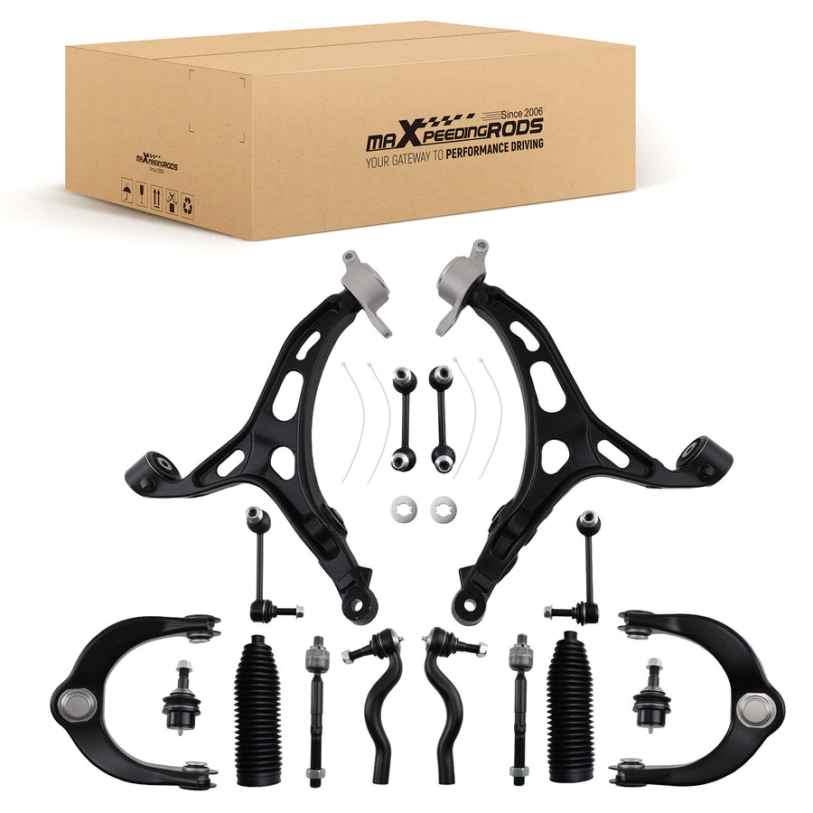 16pc Front Upper Lower Control Arms for 11-15 compatible for Jeep Grand Cherokee compatible for Dodge Durango
