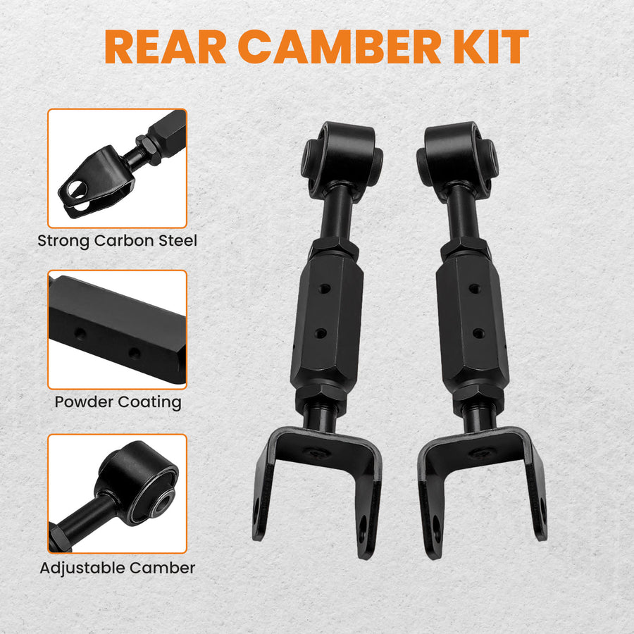 2 x Left Right Adjustable Rear Upper Control Arms compatible for Honda CR-V 2002-2006