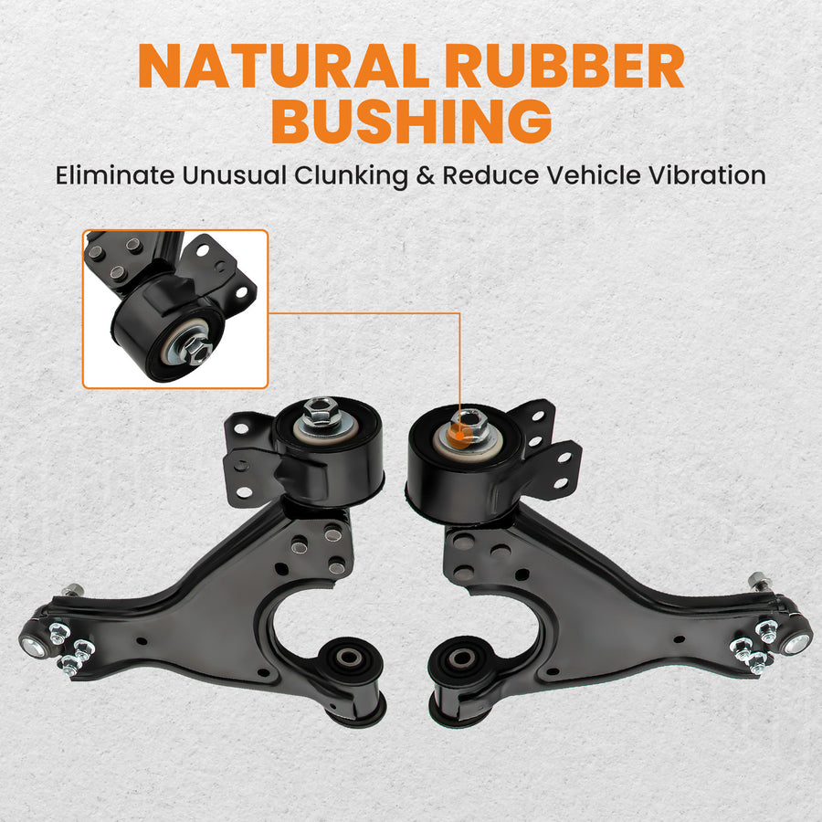 8x Front Lower Control Arms w/Ball Joints LHRH compatible for Buick Enclave 3.6L 08 - 15