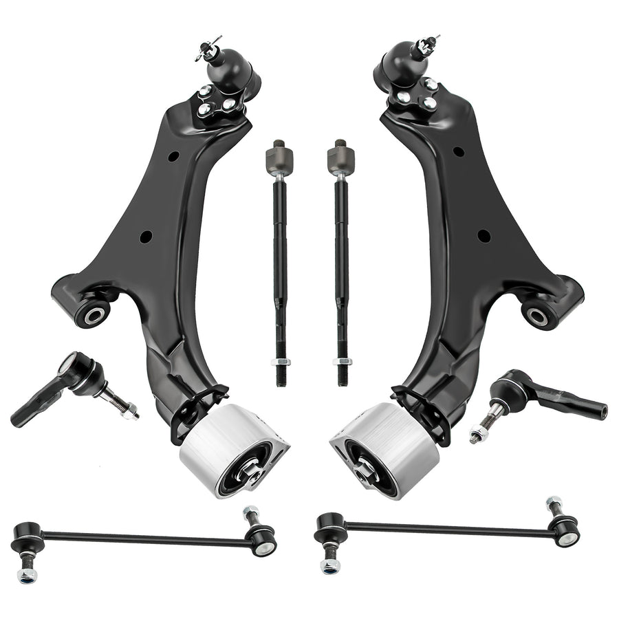 8pcs Suspension Kit Lower Control Arms w/Ball Joints compatible for Chevrolet Equinox 10-17