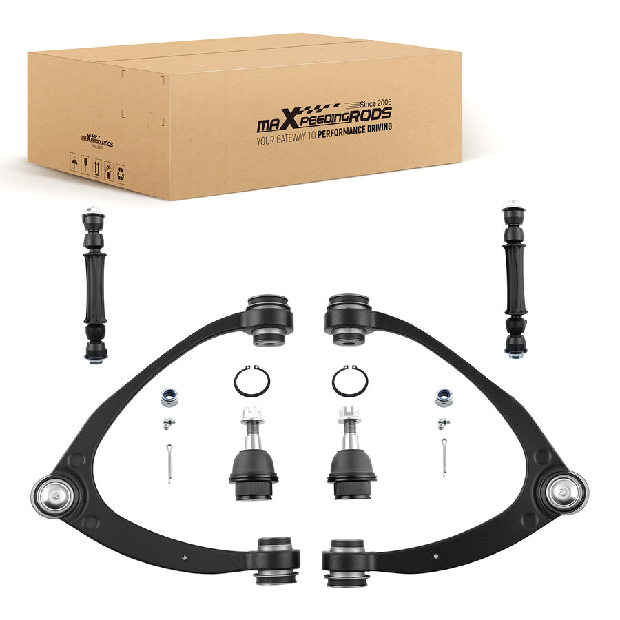 6x Front Upper Control Arms Ball Joints compatible for Chevy Silverado 1500 2007-2012 2013