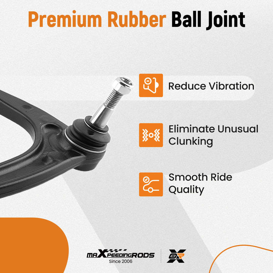 6x Front Upper Control Arms Ball Joints compatible for Chevy Silverado 1500 2007-2012 2013