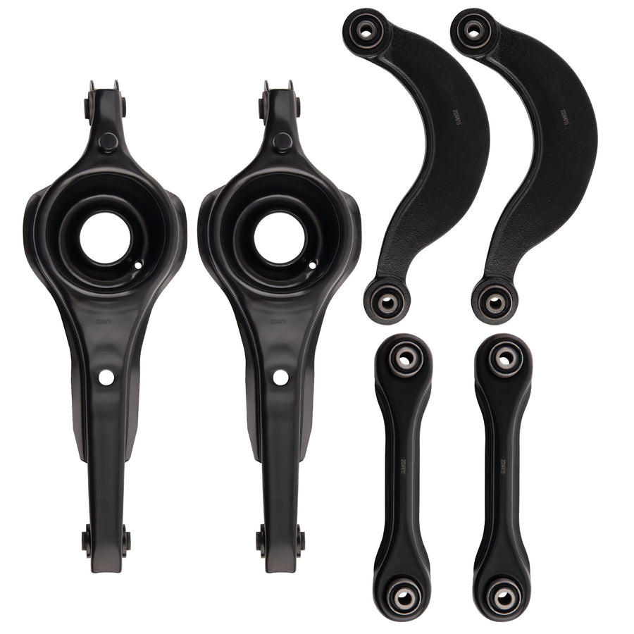 6pcs Rear Lower Forward Trailing ArmUpper Control Arms compatible for Ford Focus 2000-11