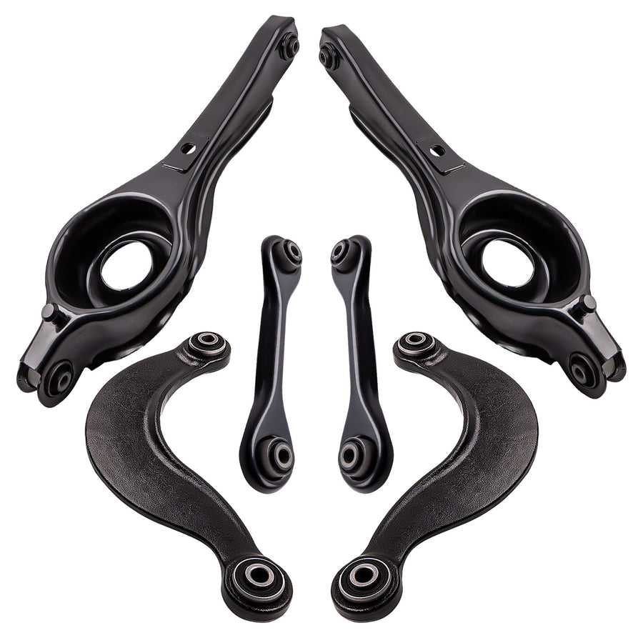 6pcs Rear Lower Forward Trailing ArmUpper Control Arms compatible for Ford Focus 2000-11