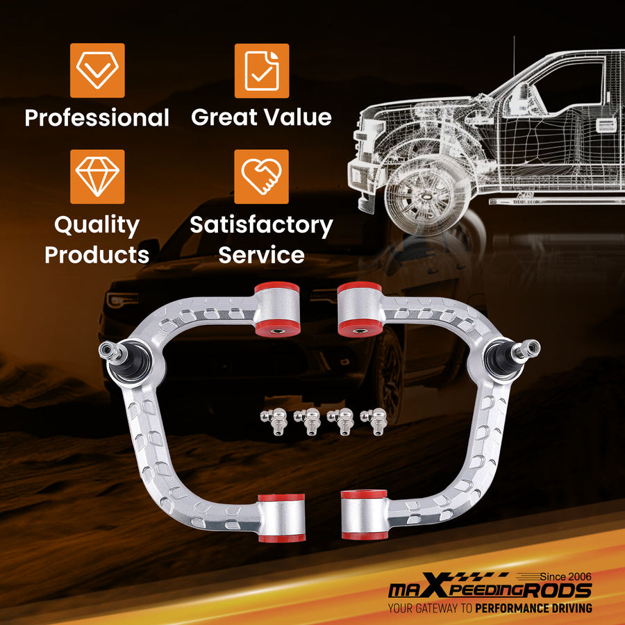 Forged Aluminium Upper Control Arms For 2004-2024 compatible for Ford F-150 w/ 2-4 Front Lift