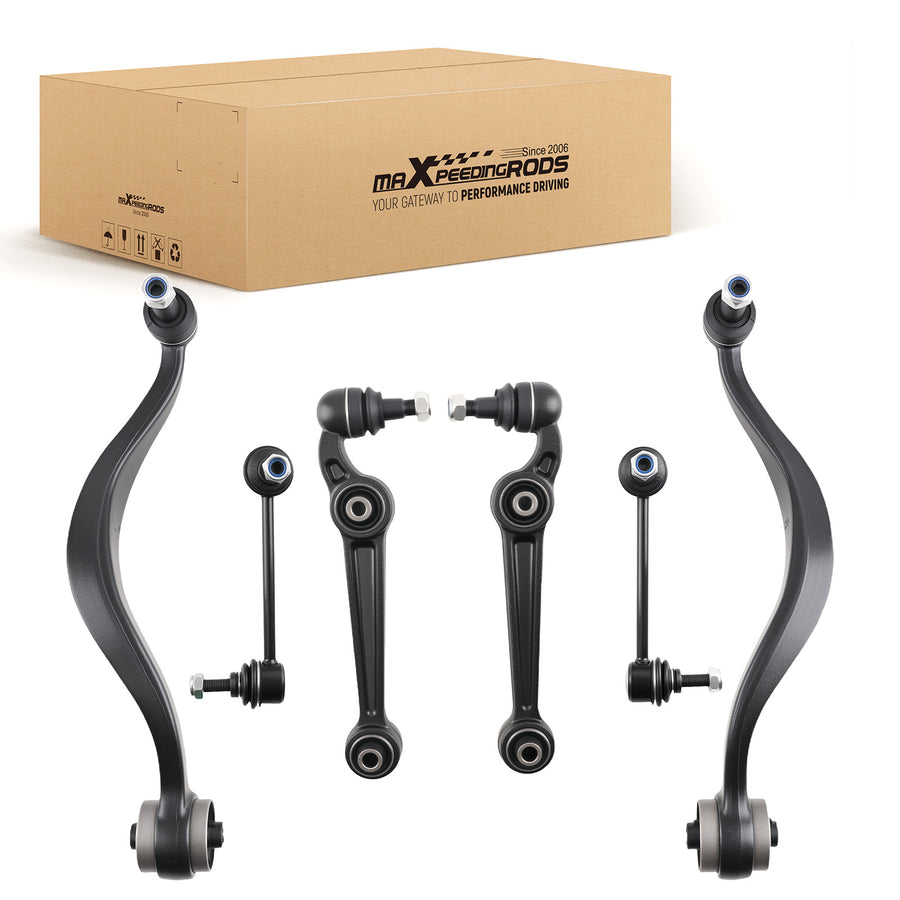 6x Suspension Front Lower Control Arms Sway Bar compatible for Ford Fusion compatible for Lincoln Mkz 2007