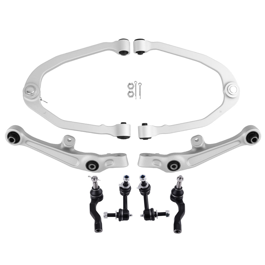 8 Pcs Front Upper & Lower Control Arm compatible for Infiniti G35 2003 - 2006 RWD