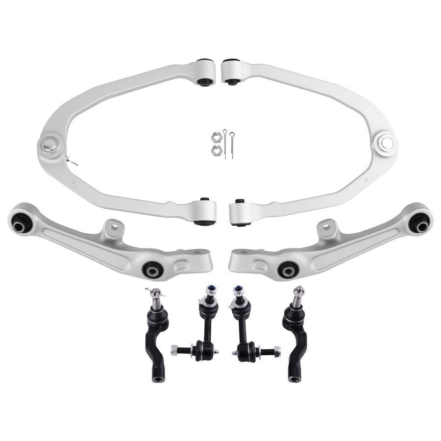 8 Pcs Front Upper & Lower Control Arm compatible for Infiniti G35 2003 - 2006 RWD