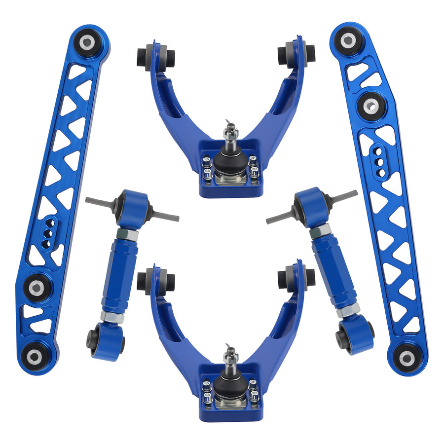 Rear LowerFront Upper Control Arms + Rear Camber Kit For 96-00 compatible for Honda Civic