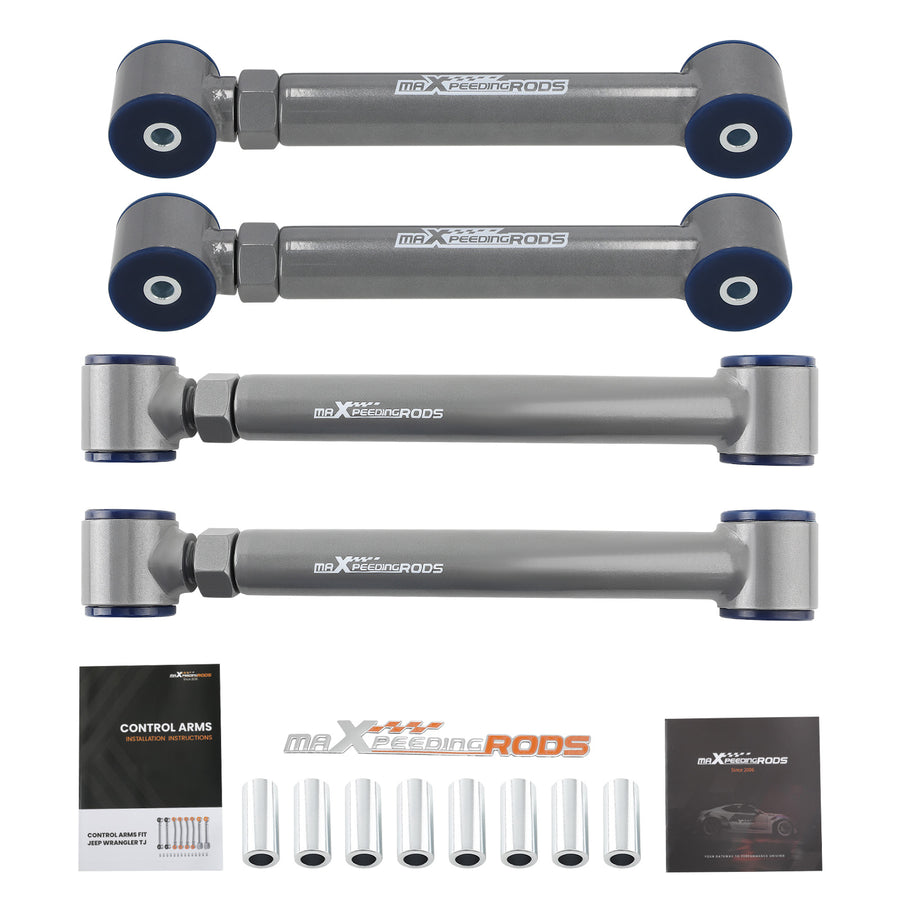 Suspension Rear Adjustable Control Arms Set for 1997-2005 2006 compatible for Jeep Wrangler TJ