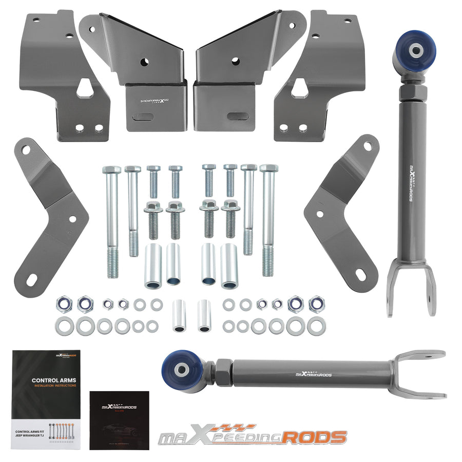 Front Upper Adjustable Control Arms + Brackets 4.5-8 lift compatible for Jeep Cherokee XJ