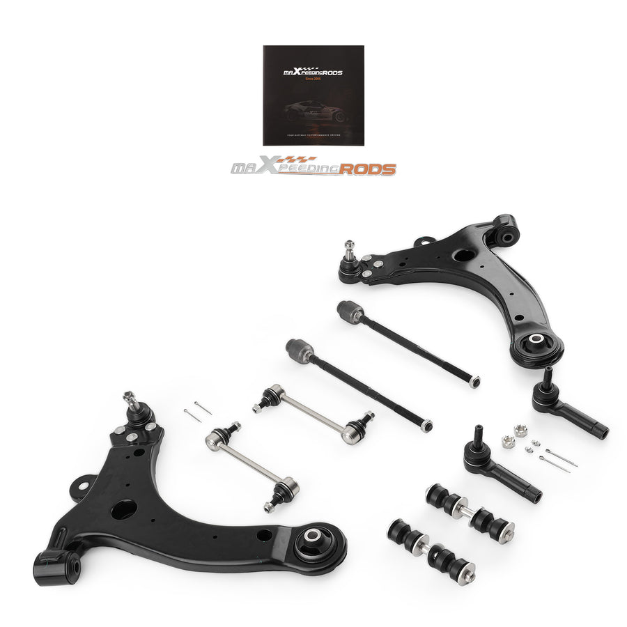 10x Front lower Control Arms Tie Rod compatible for Chevy Impala compatible for Monte Carlo Buick Allure