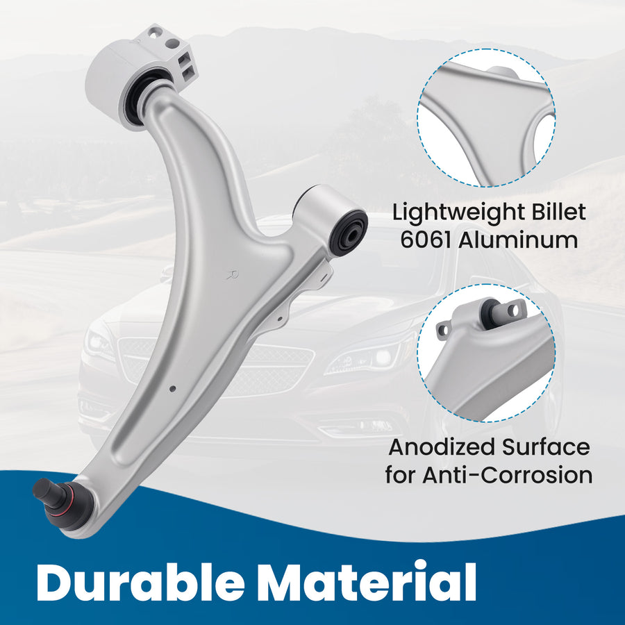 Front RH Side Lower Control Arm and Ball Joint compatible for Buick LaCrosse 2010 - 2016