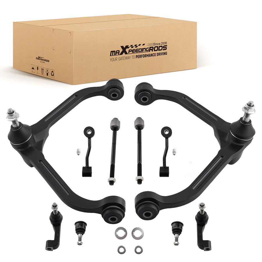 Front Upper Control Arm + Lower Ball Joint + Sway Bar compatible for Jeep Liberty 2002-2004