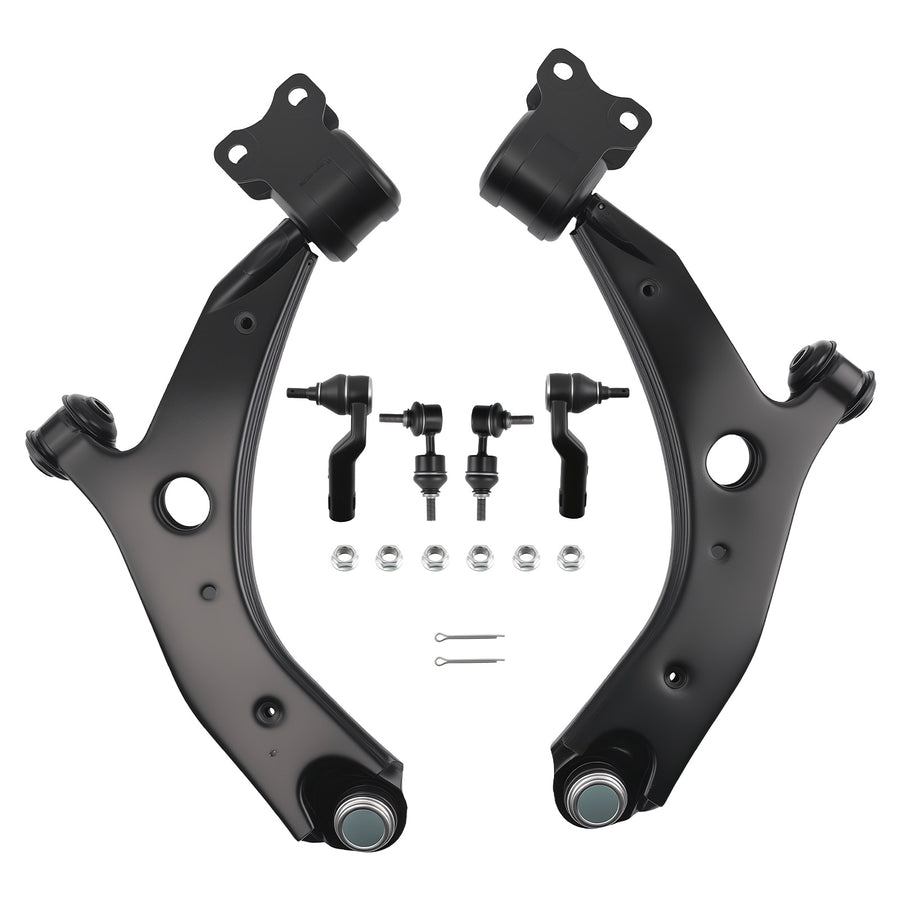 6 Piece Front Control Arm Rear Sway Bar End Link Kit compatible for Mazda 3 5 2004-2015