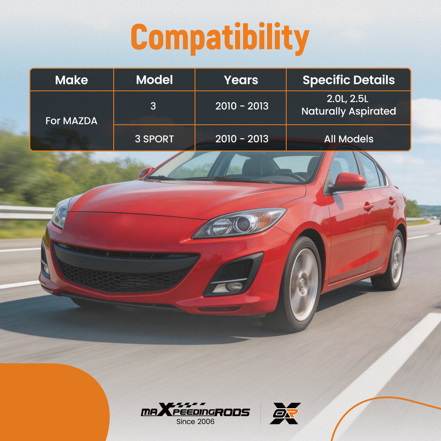 6PC Front Lower Control Arms Inner Outer Tie Rod Ends Kit compatible for Mazda 3 2010-2013