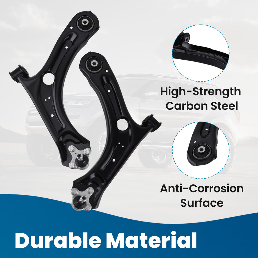 Front Suspension Control Arm w/ Ball Joint Sway Link compatible for Volkswagen Passat 12-21