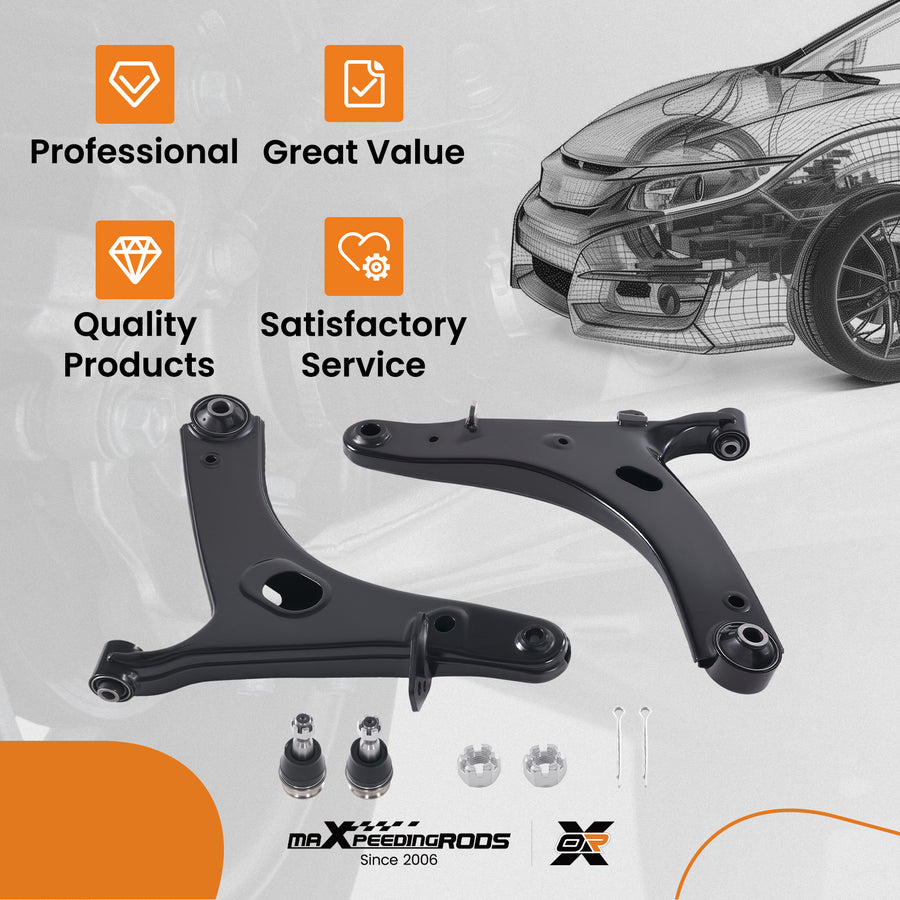 4Pc Front Lower Control Arm Kit for Subaru Tribeca 2008-2014