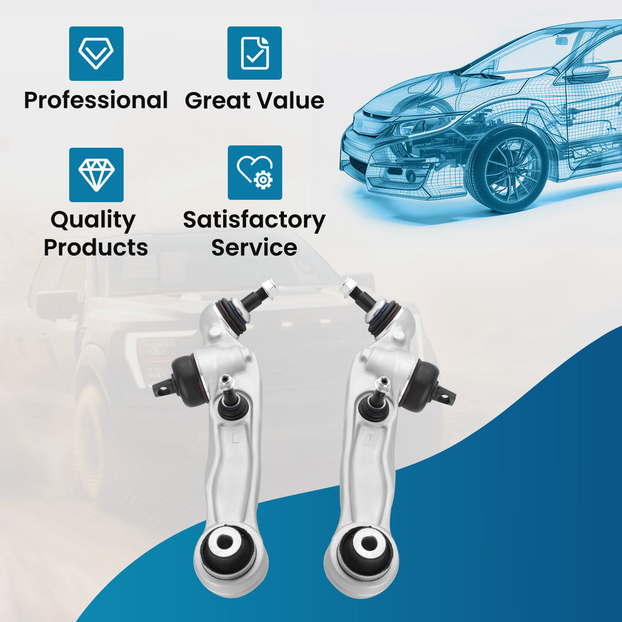 2x Front Lower Control Arms LH RH compatible for Rolls Royce Ghost RR4 Dawn RR5 Wraith RR6