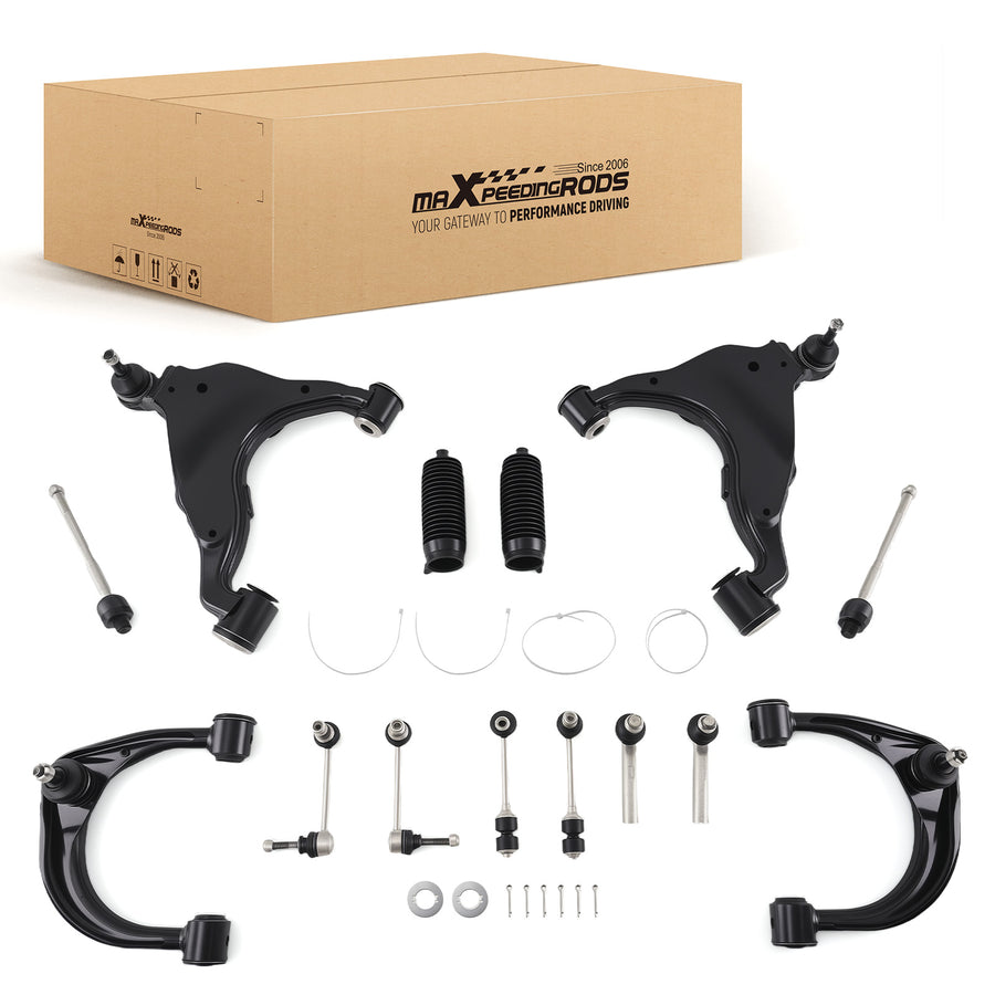 14x Front Lower Upper Control Arm SwayBar compatible for Toyota 4Runner Lexus GX470 2003-09