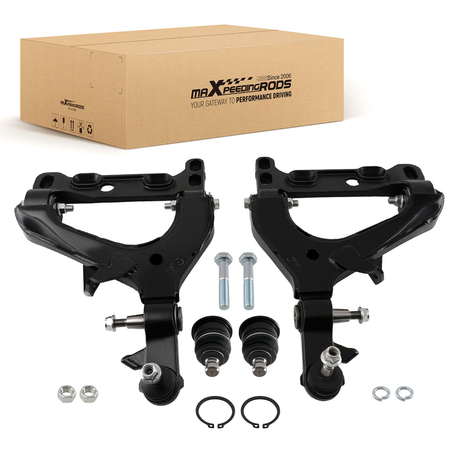 Front Lower Control Arms + Ball Joints for 2004-2007 compatible for Chevy Trailblazer compatible for GMC Envoy