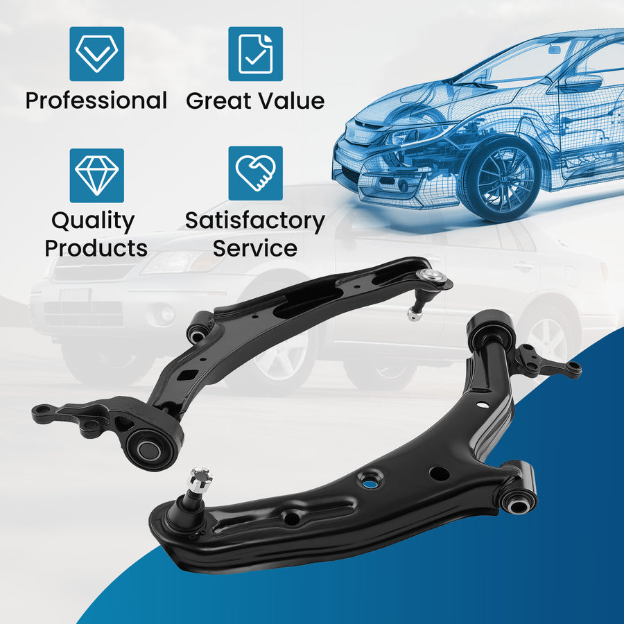Front Lower Control Arms Assembly compatible for Nissan Sentra 2000-2006 K620358 K620359