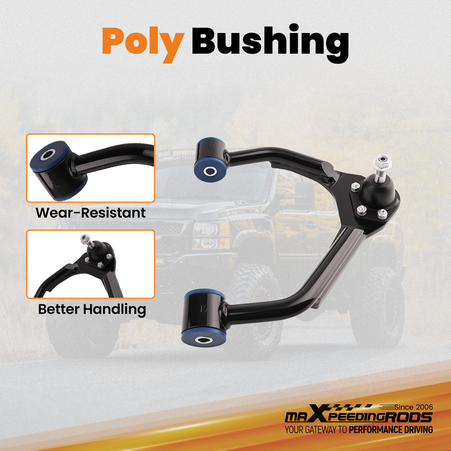 Lowering Upper Alignment Arms for 2007-2015 compatible for Chevy Silverado Sierra 1500 2WD 4WD