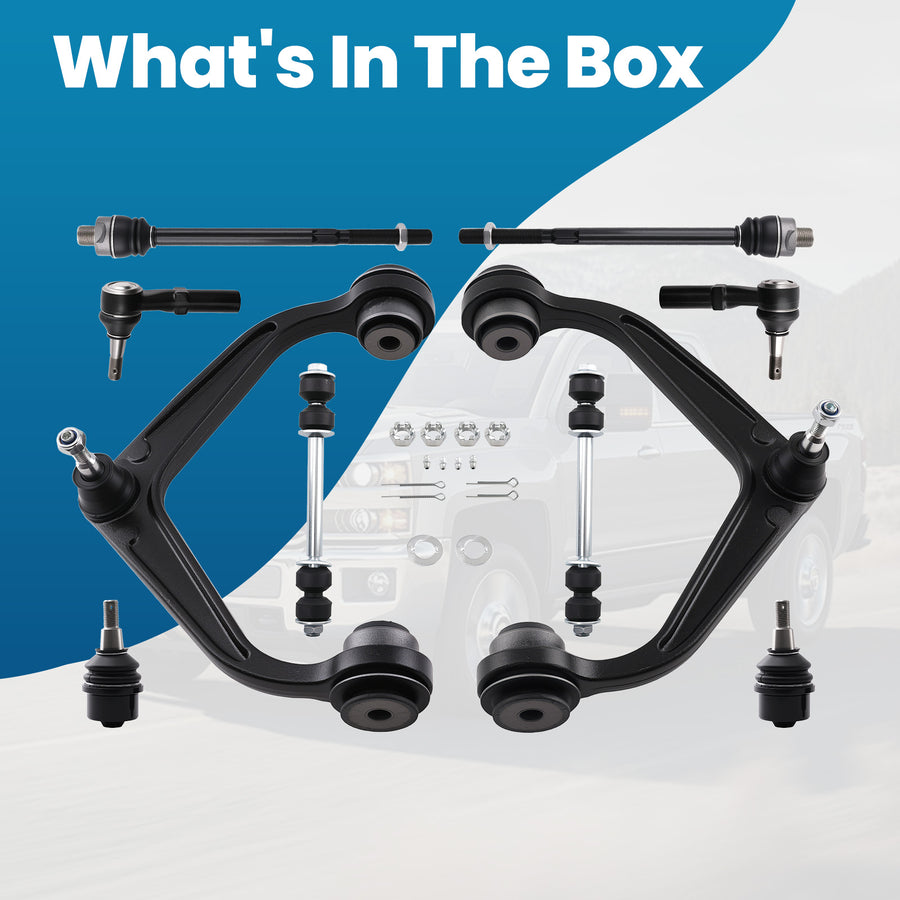 10x Front Upper Control Arms Ball Joints for 2011 - 2019 compatible for Chevy Silverado 3500 HD