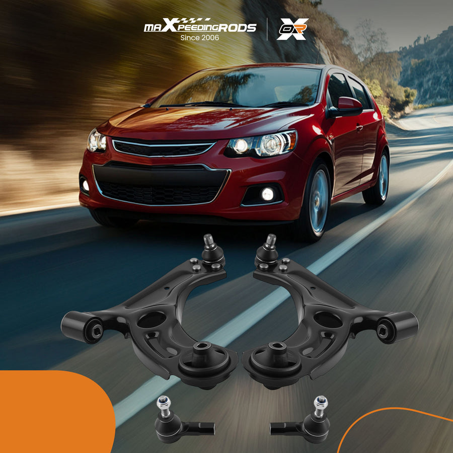 Suspension Front Lower Control Arms Tie Rods compatible for Chevy Sonic 2012 2013-2019