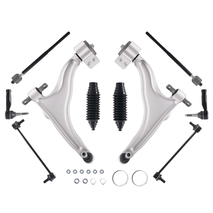 10x Suspension Front Lower Control Arms Sway Bar Links compatible for Cadillac SRX 2010-16