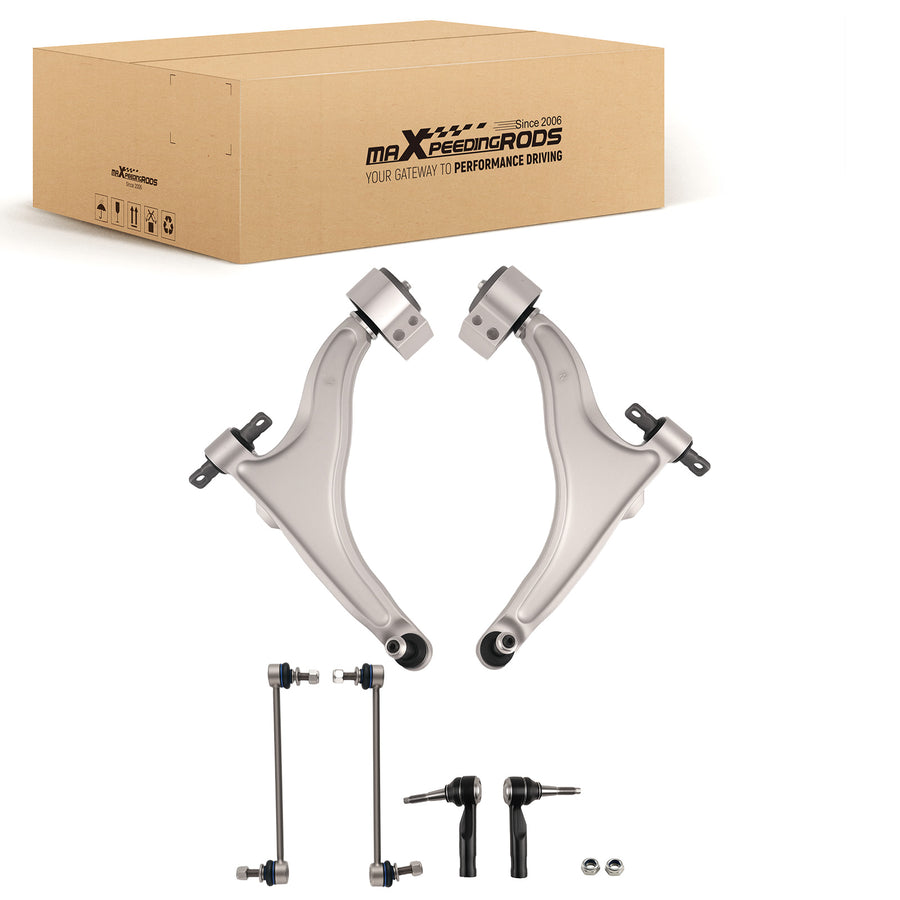 Front Suspension Lower Control Arms Sway Bar Tie Rods for 2010-2016 compatible for Cadillac SRX